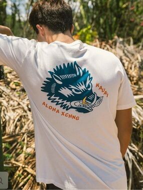 Aloha XCHNG Hawaii Audley Smith Eagle Graphic T-Shirt Large